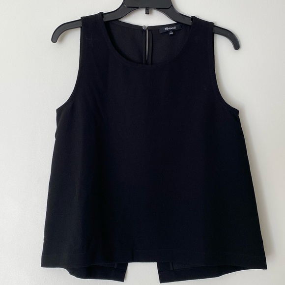 Madewell top in black size small split/open back EUC - Picture 3 of 7